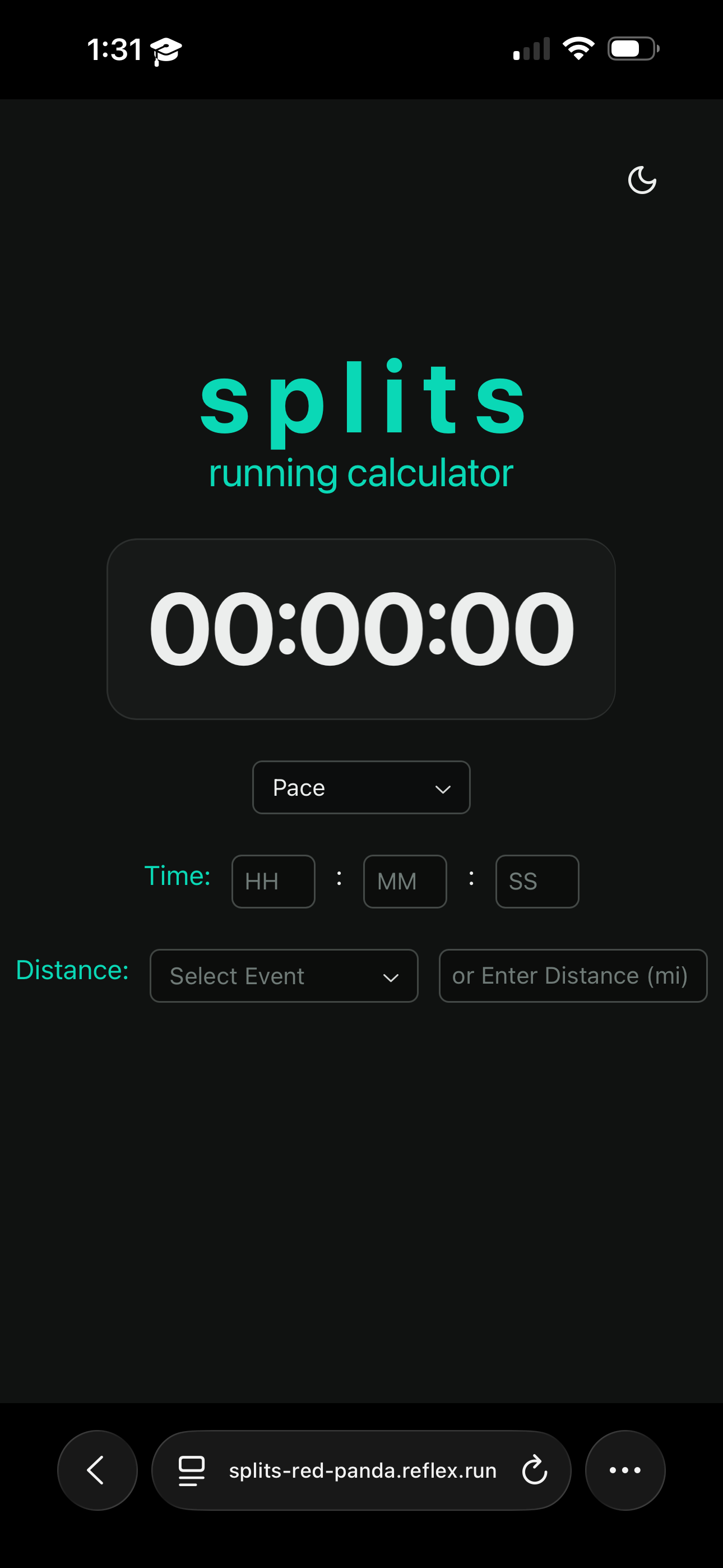 Splits app screenshot